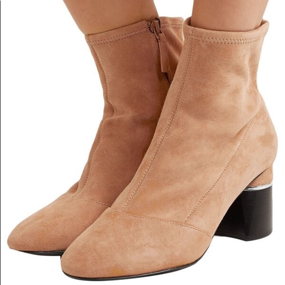 3.1 Phillip Lim Drum Stretch Suede Ankle Boots